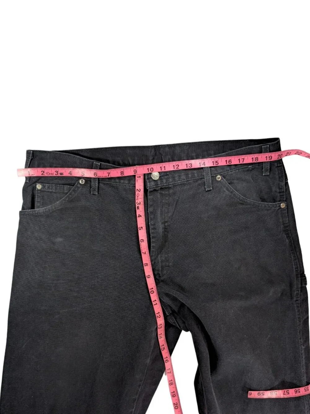 Dickie's Men's 38x30 Black Denim Twill Carpenter Work Jeans Pants